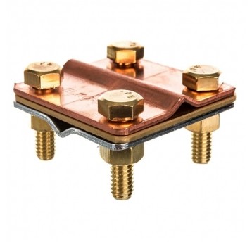 Złącze krzyżowe 4-otworowe CU/OC Elkobis mosiądz