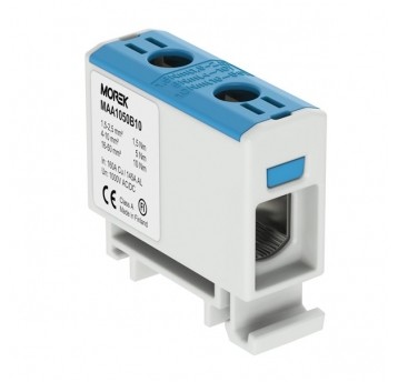 Złącze szynowe TH35 jedno. OTL50 1,5-50mm2 nieb