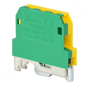 Złączka gwintowana ZUO-10/35 ochronna na szynę DIN