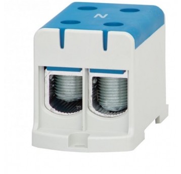 Złączka LZ 2x150/2x150mm2 niebieska na szynę TH35