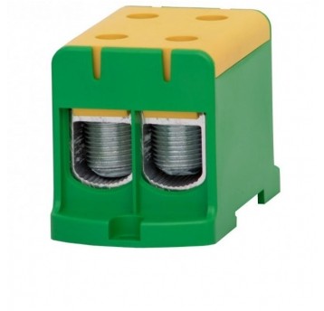 Złączka LZ 2x150/2x150mm2 żółt/ziel. na szynę TH35