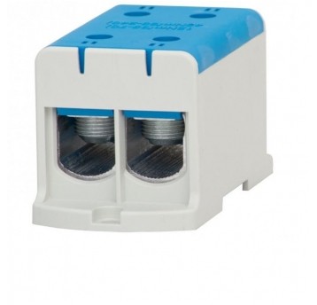 Złączka LZ 2x240/2x240mm2 niebieska na szynę TH35