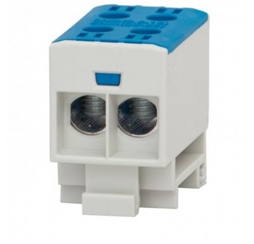 Złączka LZ 2x35/2x35mm2 niebieska na szynę TH35