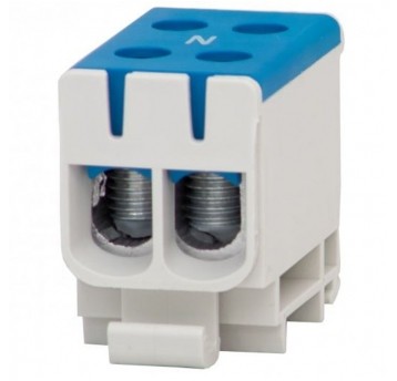 Złączka LZ 2x50/2x50mm2 niebieska na szynę TH35