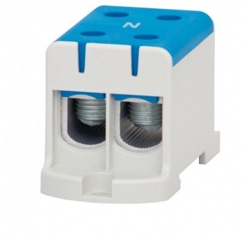 Złączka LZ 2x95/2x95mm2 niebieska na szynę TH35