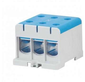 Złączka LZ 3x150/3x150mm2 niebieska na szynę TH35