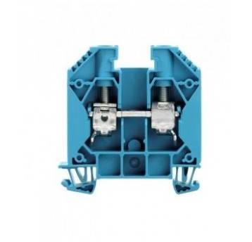 Złączka śrubowa WDU 10 BL niebieski na szynę TH35