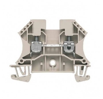 Złączka śrubowa WDU 2,5 beżowa na szynę TH35