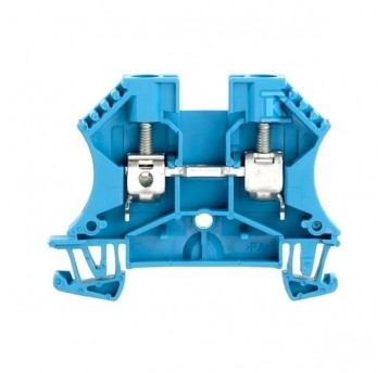 Złączka śrubowa WDU 2,5 BL niebieski na szynę TH35
