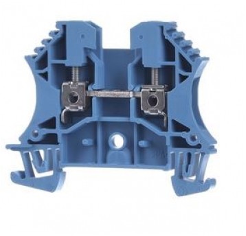 Złączka śrubowa WDU 4 BL niebieski na szynę TH35